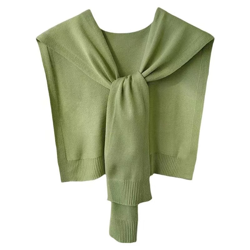 K1000 2024 new spring and autumn knitted solid color shawl outer wear thin women's summer neck protection small waistcoat