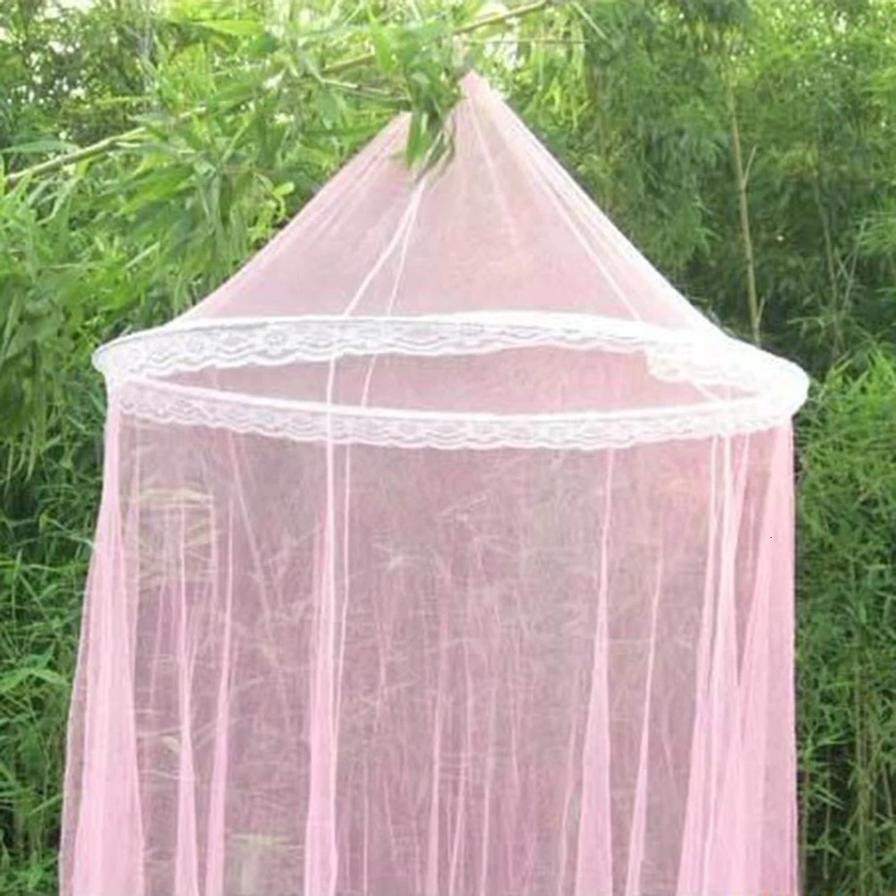 Polyester Hanging Mosquito Net Princess Dome Bed Canopy Bedcover for Baby 250604z