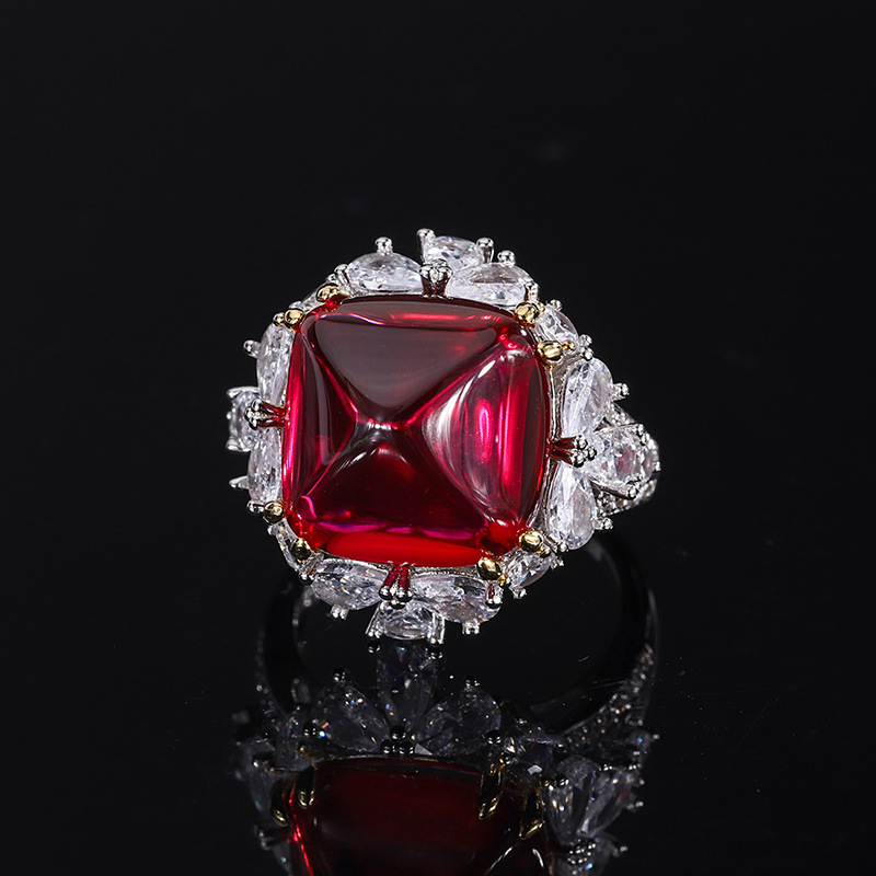 Sophisticated Ladies' Costume Jewellery Collection Featuring Sparkling Simulated Rubies