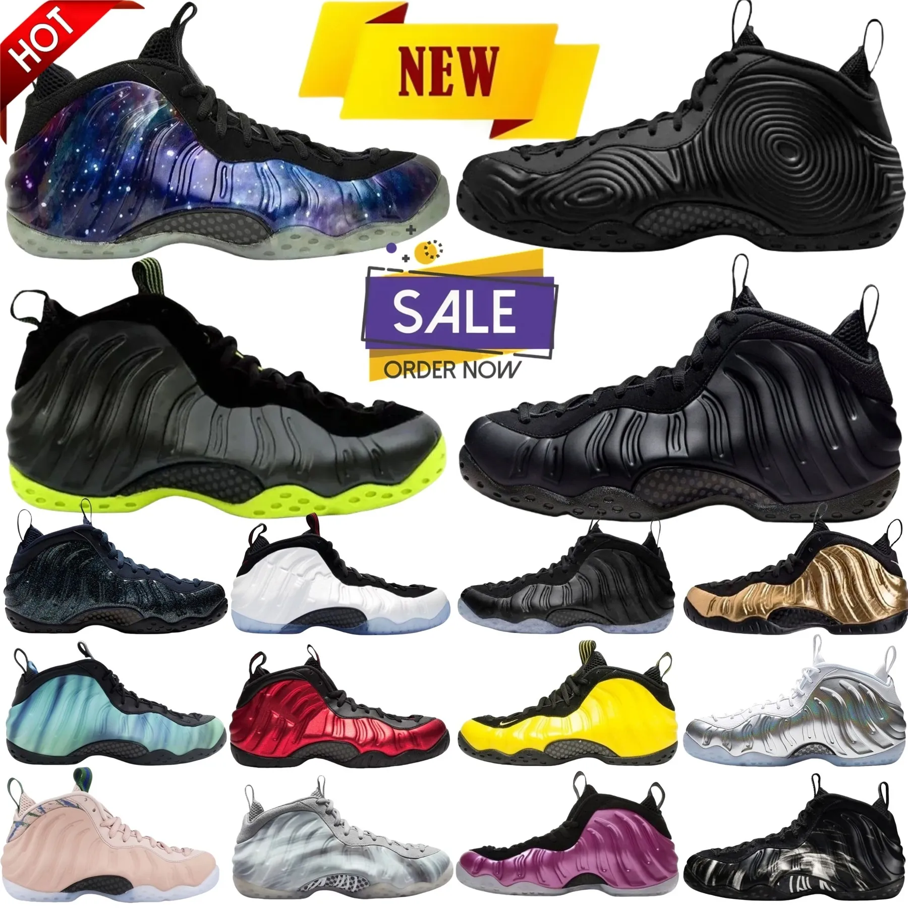 2025 with box Free shopping Designer foamposits basketball shoes for posite men women triple black white chaussure womens outdoor shoe mens trainers sneakers