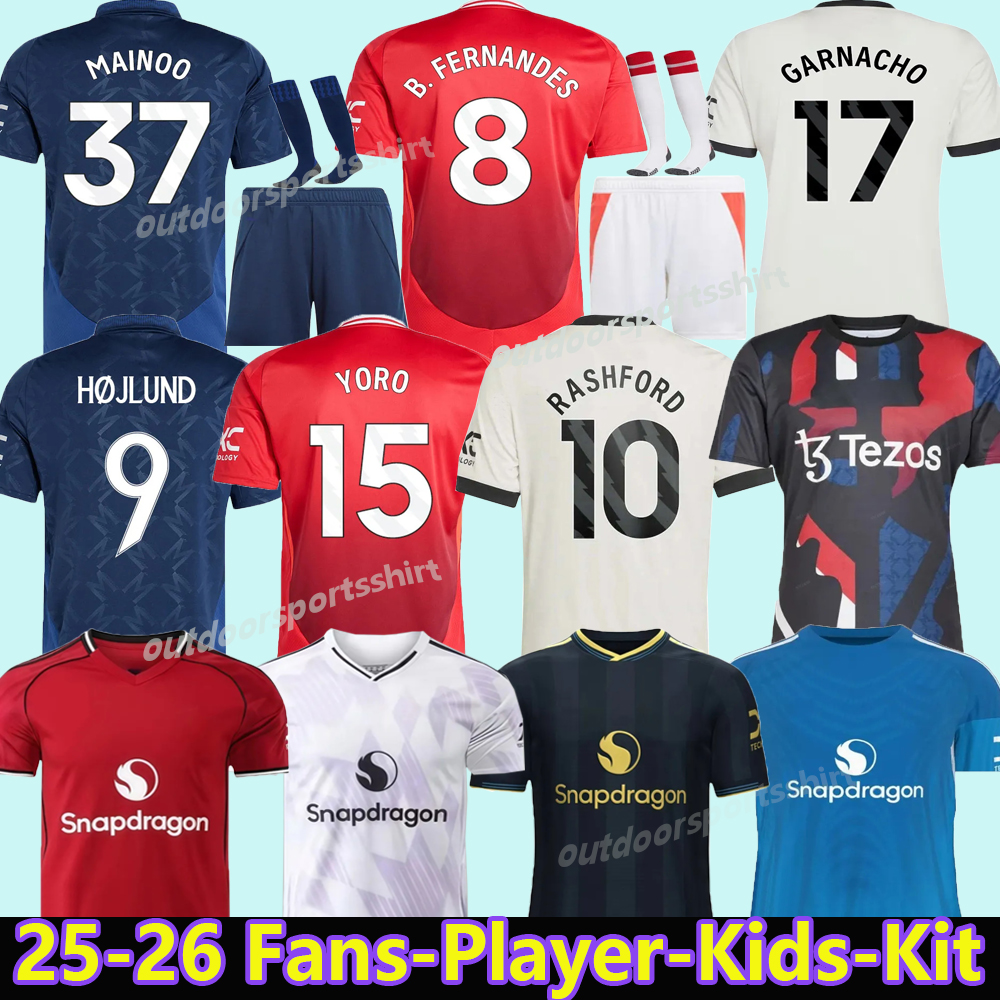 2025 united manchesteer HOJLUND MAINOO MOUNT B. FERNANDES football shirt Soccer Jersey Pre match Stone Roses MARTINEZ CASEMIRO 24 25 26 kids tops YORO DORGU Mount AMAD