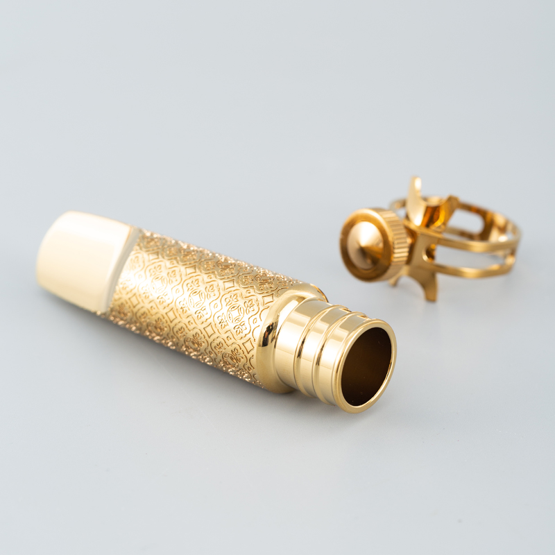 Gold Carved Alto Saxophone Head Professional Performance Grade Metal Head Accessories Transparent Tone