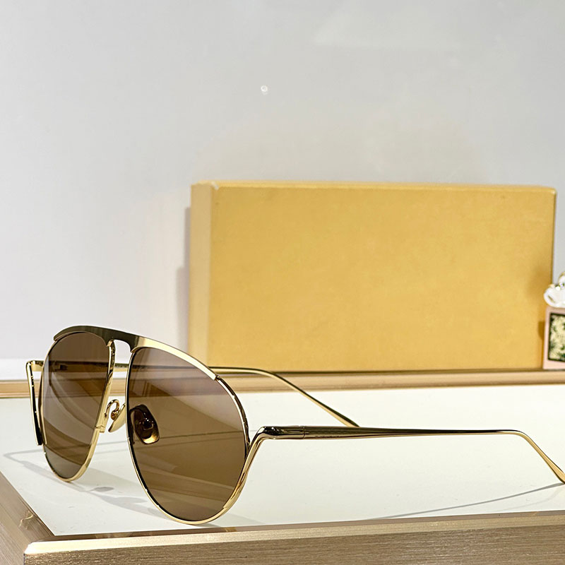 Hillock sunglasses Metal pilot eyewear light metal construction Designer Women Mens Fashion Metal Pilot Sunglasses 25SS Luxury runway style 40180