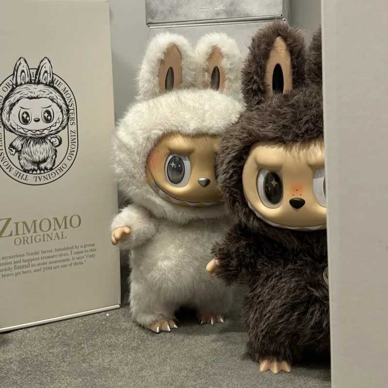 Genuine ZIMOMO Angel In Clouds I Found You The Monsters 58Cm Vinyl Face Sier Shaded Eye Labubu Doll Collection Decoration