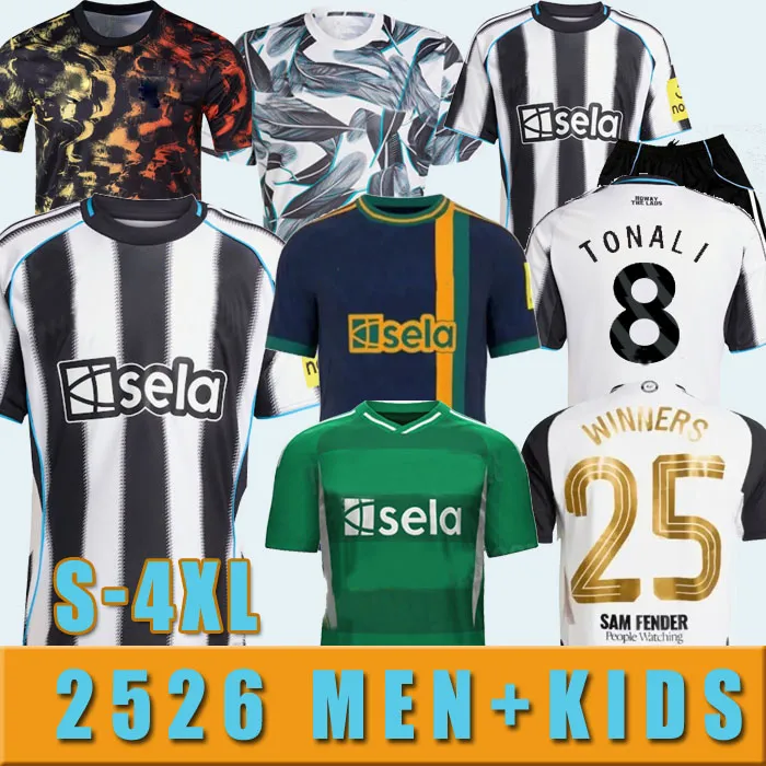 2025 2026 S-4XL ISAK BRUNO G. newcaslte united 25 26 Soccer Jerseys TONALI GORDON newcaste 2025 football shirt JOELINTON LIVRAMENTO NUFC jersey Men Kids kit