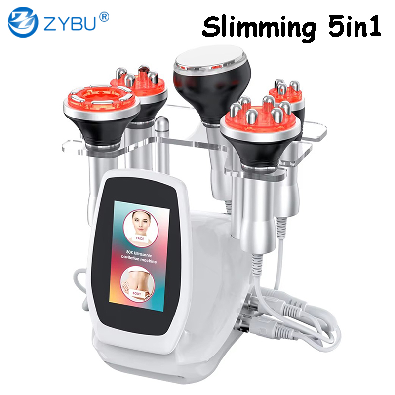 Professional 5 in 1 Weight Fat Loss Vacuum RF Radiofrequency 80k Cavitation Slimming Machine Lipo Cavi System Body Shaping Sculpting Skin Tightening F