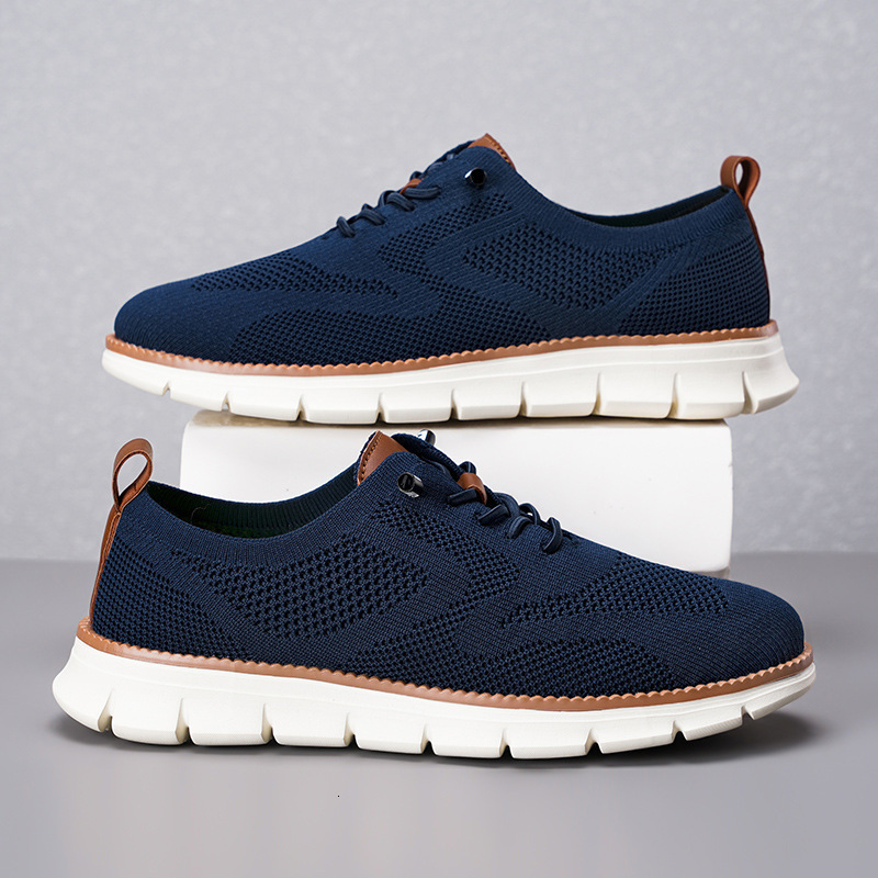 2025 New Autumn Lightweight Lace-up Sports Casual Mens Shoes Breathable Loafers Mens Large Size Shoes 240607