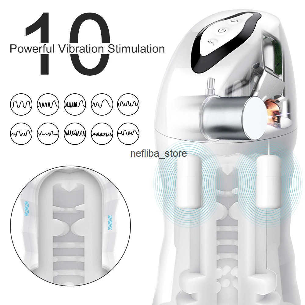 Automatic Male Sucking Mastubator Vibration Blowjob Machine Masturbation Cup Toys Goods for Men Masturbate Supplies Q250612