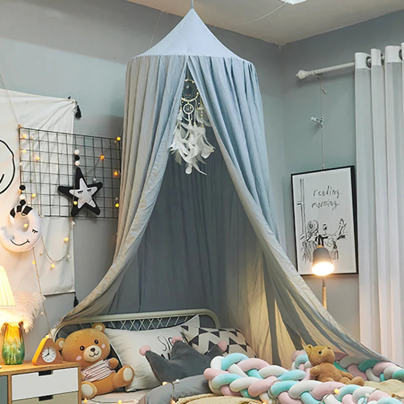 Kids Mosquito Net Baby Crib Curtain Hanging Tent Bed Decor Girl Princess Canopy Living Corner Play Reading NookDecor 250604z