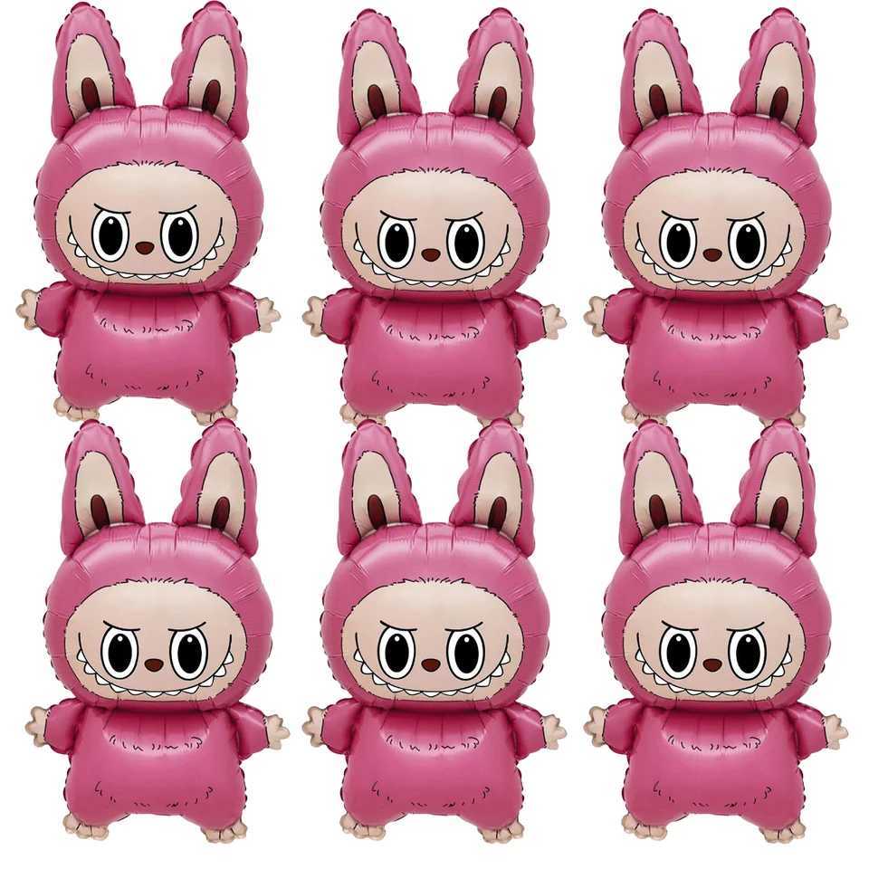 Labubu Birthday Party Decoration Disposable Dinnerware Set Latex Balloons Cup Plate Napkin Tablecloth Cake Topper Birthday Party XJ250612