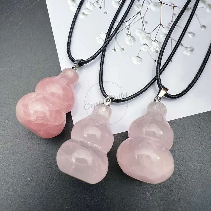 20mm Natural Crystal Half Gourd Pendant DIY Earrings Necklace Jewelry Accessories