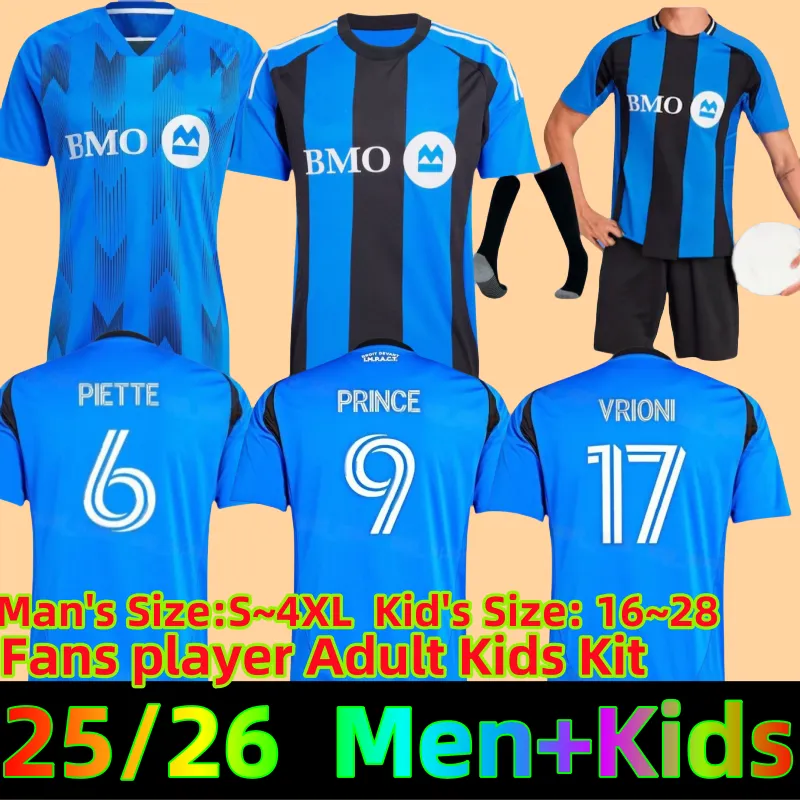 2024 2025 2026 CF Montreal soccer jerseys 24 25 26 football shirts home away top thailand WATERMAN COCCARO quality Uniforms Men kids kit Football Shirt 16-2xl
