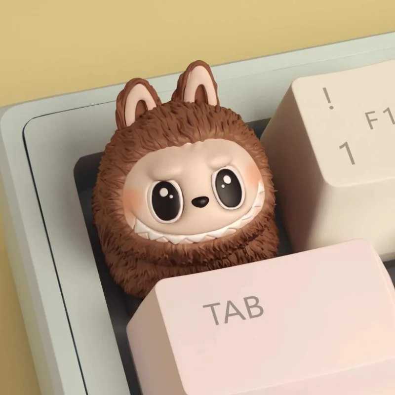 New Kawaii Classic Labubu Peripheral Keycaps Cute Home Cartoon 3D Mechanical Keyboard Resin Keycap ESC Keys Couple Birthday Gift X250612