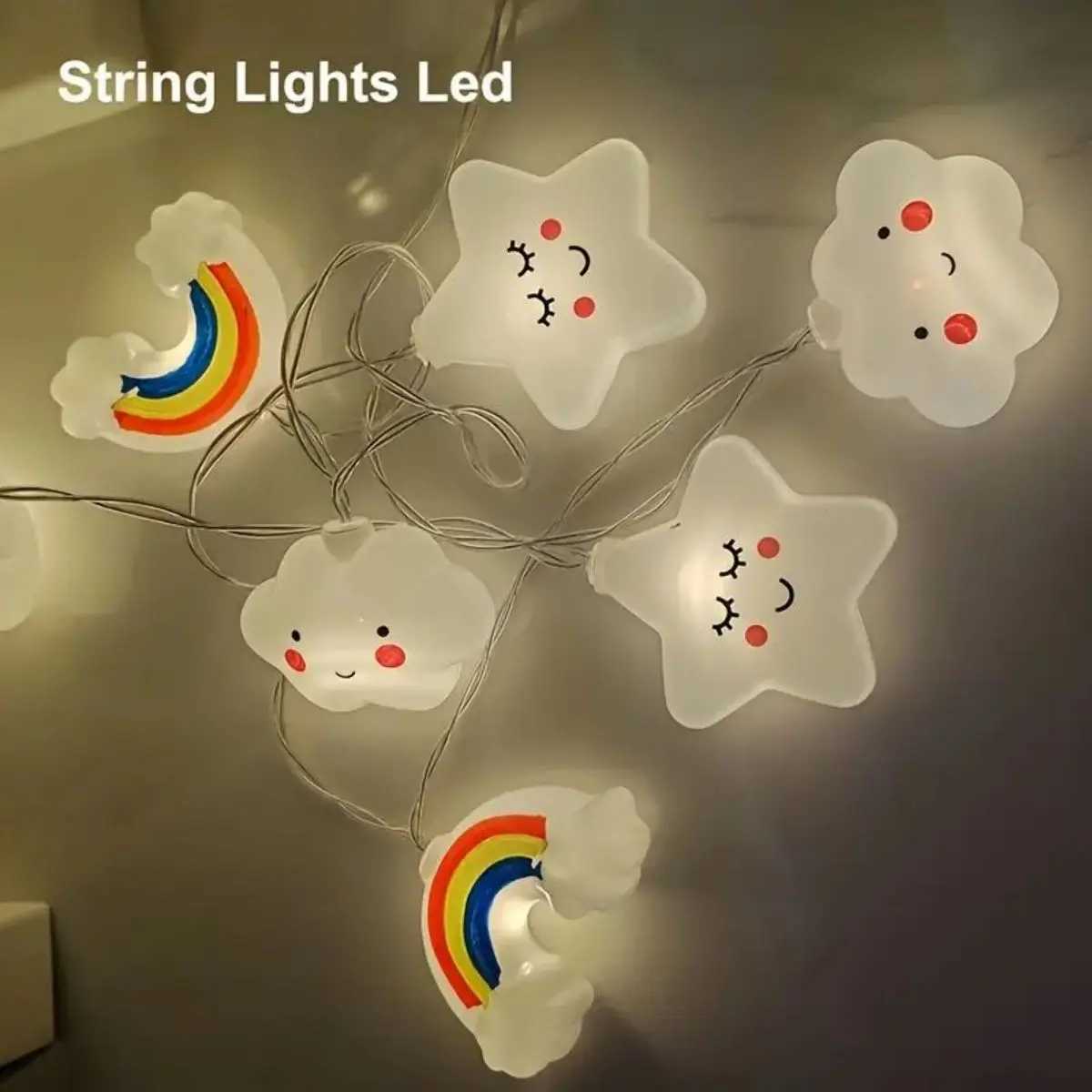 1pc Star LED String Lights Battery Powered Decorative Lights Decorations For Valentine Day And PartyXJ250612