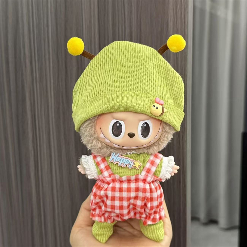 Multiple Styles Labubu Apparel Designer Plush Doll 17cm Fashion Trendy Dolls Hat Only Clothes Clothing Set Accessories