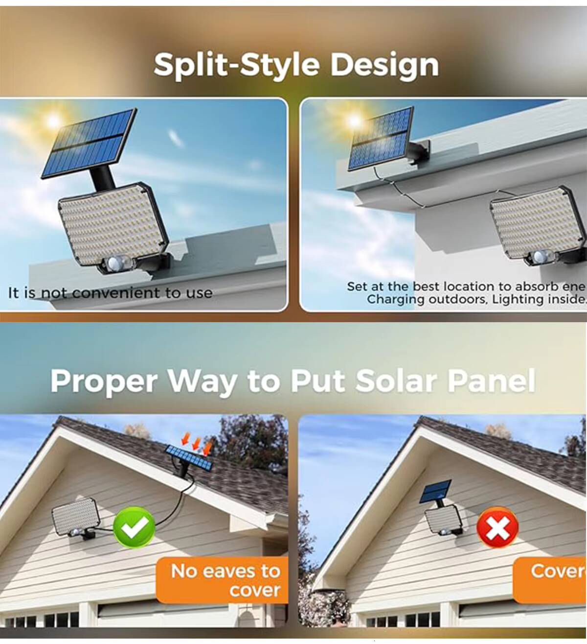 234LED 3 Modes Outdoor Motion Sensor Flood Lights Wall Lamp with Remote Waterproof Security Solar Light for Outside