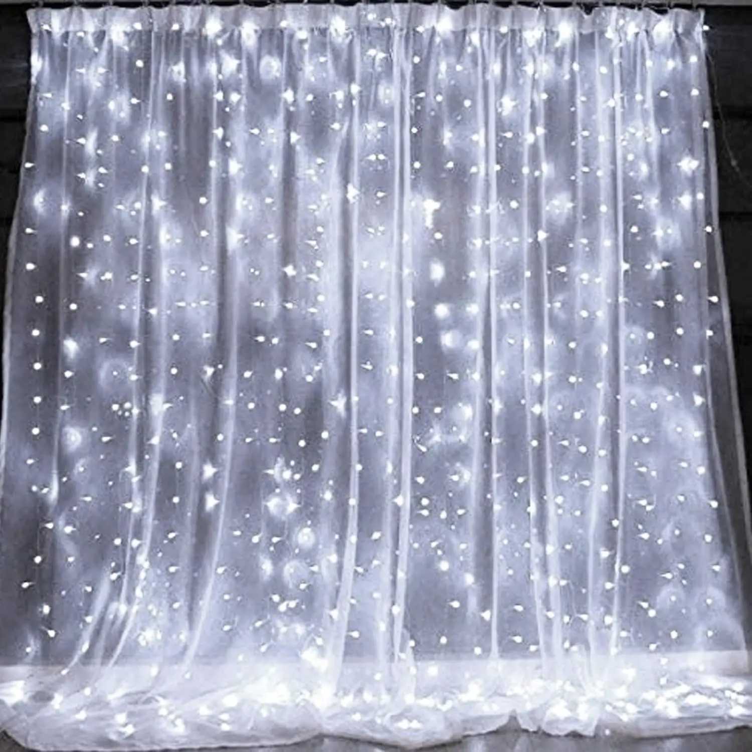 Fairy Curtain Lights USB Remote Control Waterproof LED String Lights for Bedroom Indoor Outdoor Wedding Christmas Party Decoration XJ250612