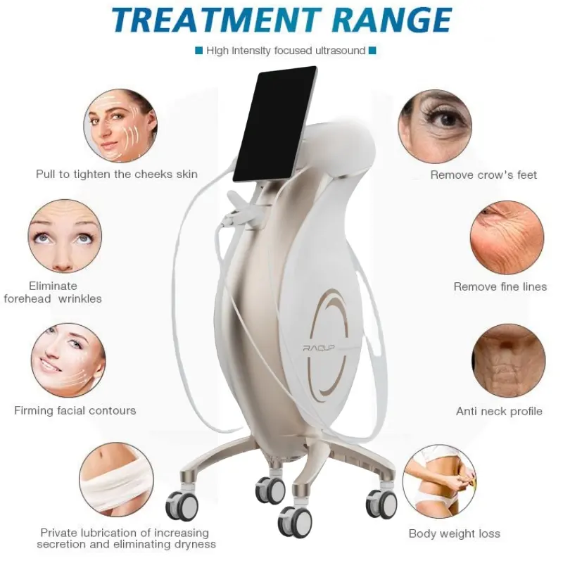 Portable Anti-Aging Wrinkle Removal Hifu 25D Hifu Ultrasounds Antiaging Skin Tightening Rejuvenation Face Lifting Viginal Tightening Hifu Slimming Dev