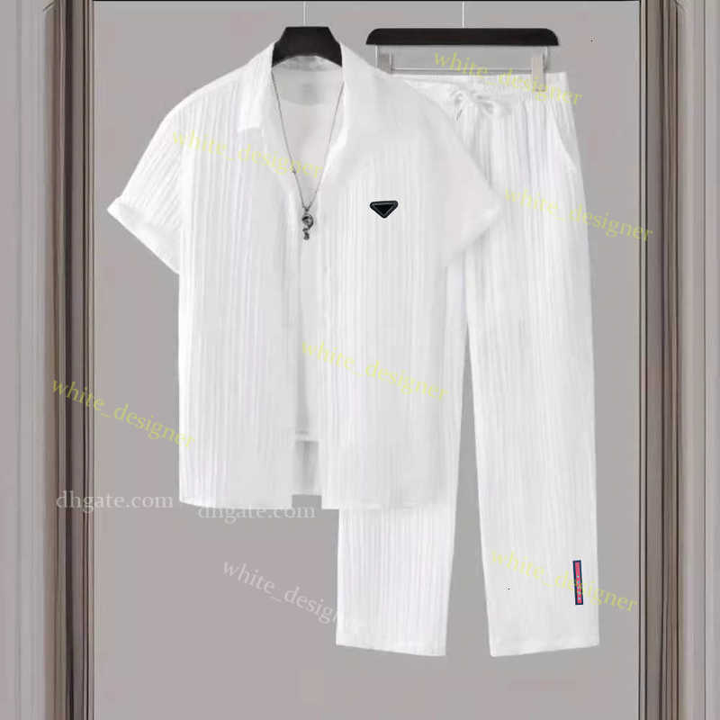 Designer Men's Tracksuits Men's Summer Suit Men's two piece set Men's Summer Short sleeved cardigan for Men Sweatsuit Set loose men's Clothing US size S-2XL