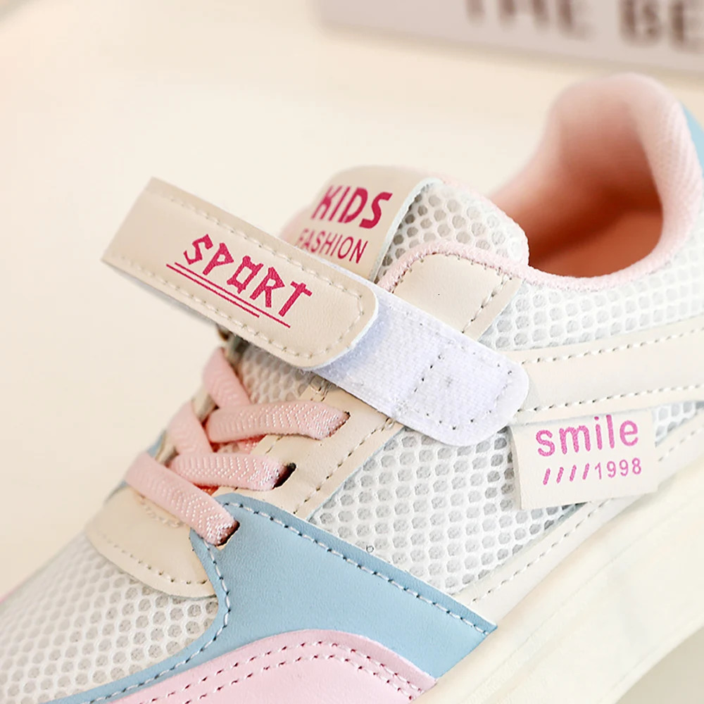 Korean Style Teenager Girls Sneakers PU Leather Breathable Kids Sneakers Trend Fashion Tennis Shoes Sport Shoes For Children 250613