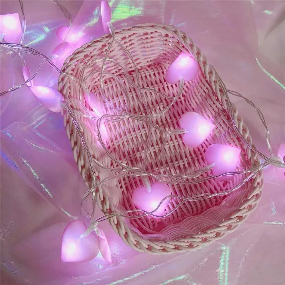 LED Heart Shape String Fairy Lights 3M Fairy Lights Christmas Decoration Garland For Valentines Day Living Room Decoration XJ250612
