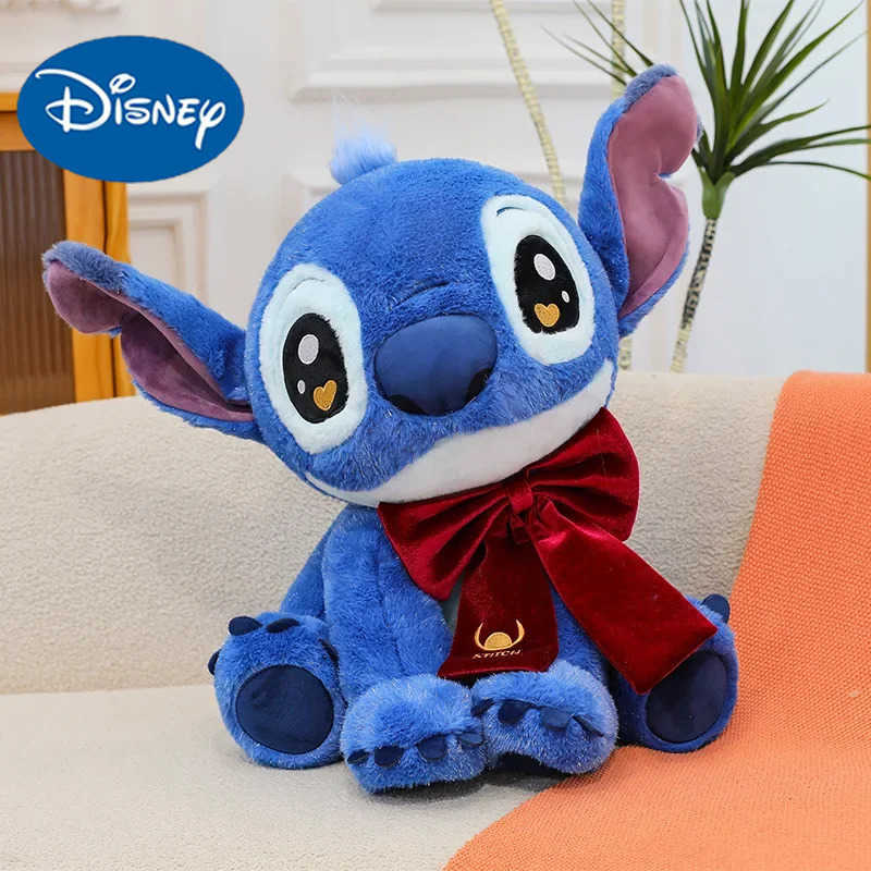 Disney 25/65cm Lilo and Stitch Disney Plush Toys Classics Kawaii Anime Cartoon Plushie Scarf Stich Dolls Soft Stuffed Gift for Kids W250613
