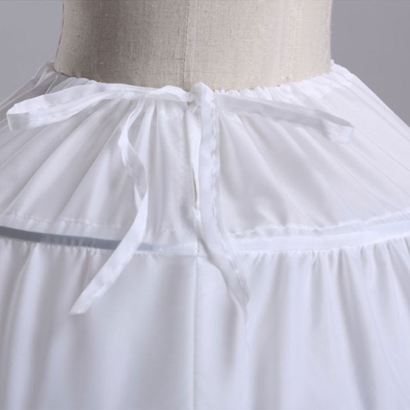 6 Hoop Crinoline Black White Long Wedding Petticoat Ball Gown Dress Underskirt Skirt Half Slips Wedding Accessories