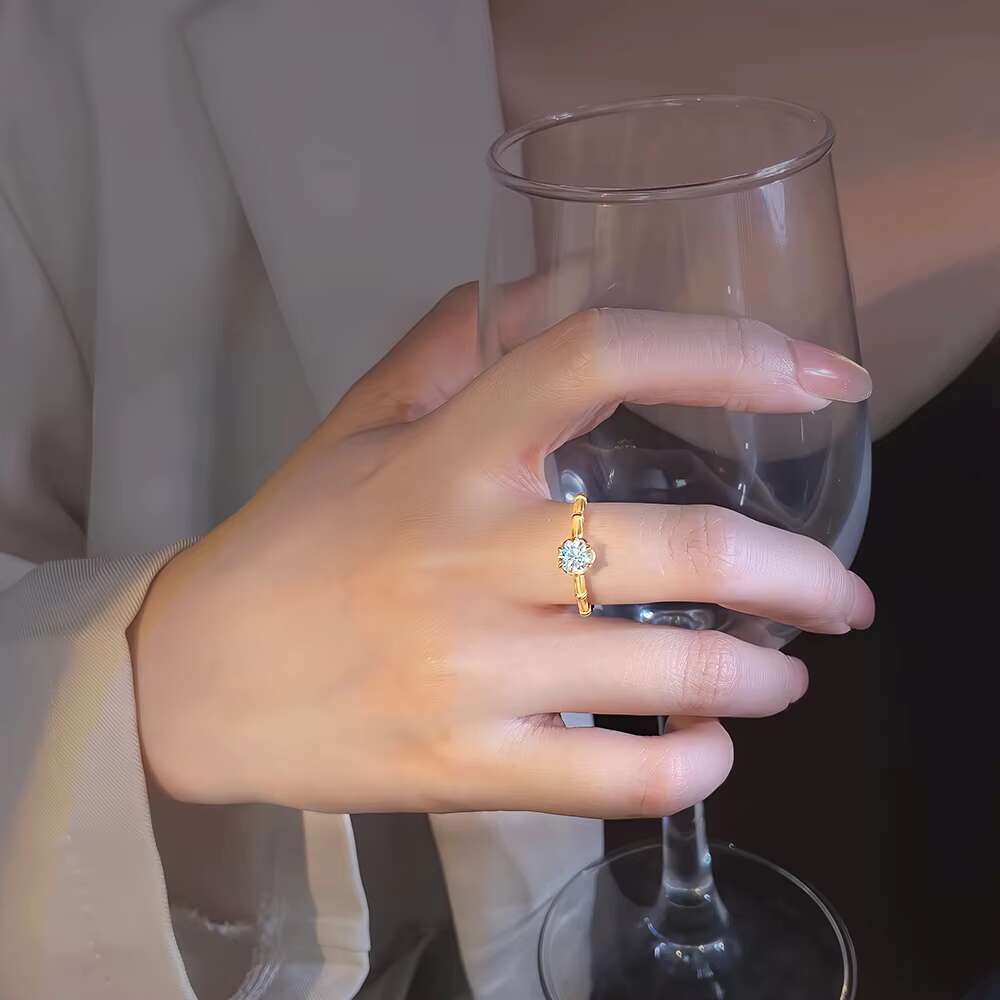 Custom Classic 925 Sterling Silver Mermaid Setting Engagement Wedding Band 1CT Moissanite 925 Diamond for Women