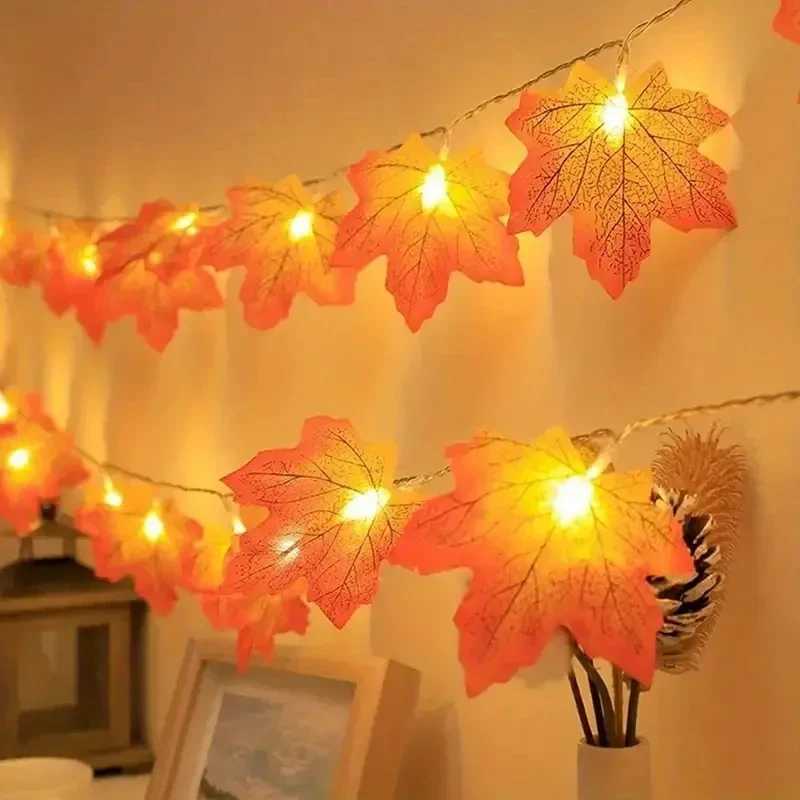 10/20 LED Maple Leaf String Lights USB/Battery Powered Fairy Lights For Home Party Holiday Arrangement Scene Outdoor Decoration XJ250612