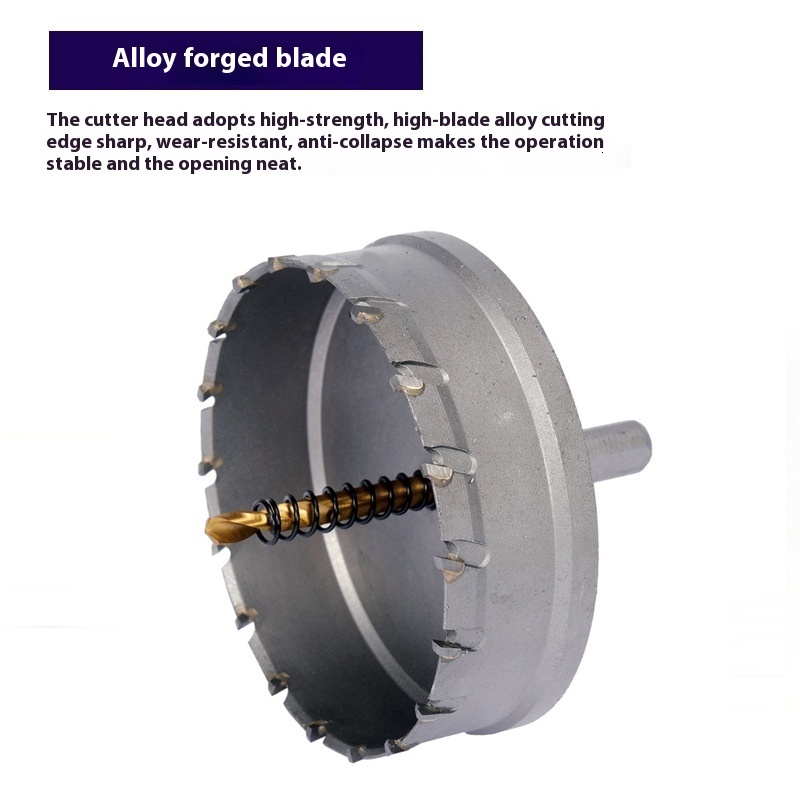 Large Industrial Grade TCT Carbide Saw Metal Stainless Hole Opener Three-Blade Steel Iron Plate Honeycomb