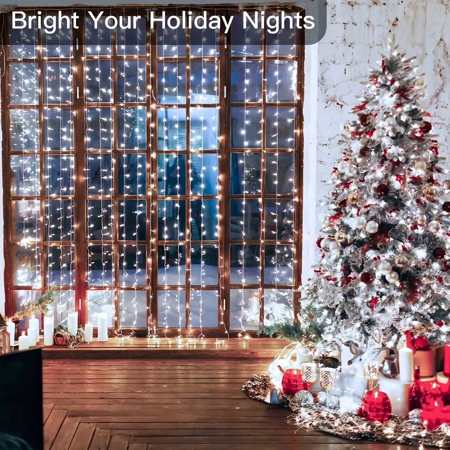 3/4/6m USB Remote Control Fairy Garland Lights Curtain LED String Lights for Christmas Decoration Bedroom Home FestoonXJ250612