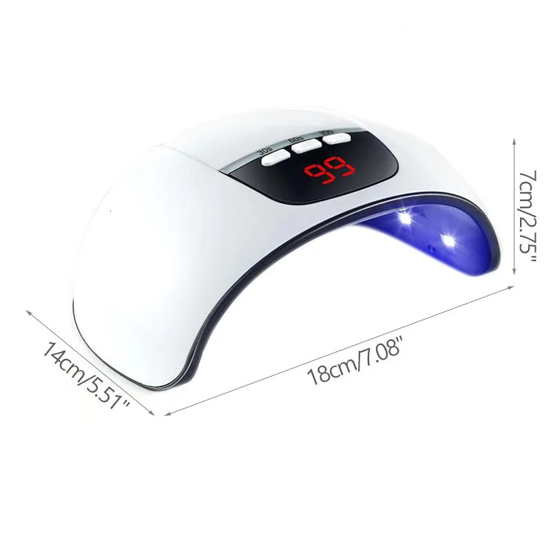 YIKOOLIN UV Lamp With 3 Timers And LED Display Perfect For Nail Polish Polishing And Drying - USB Interface For Convenient Use 250613