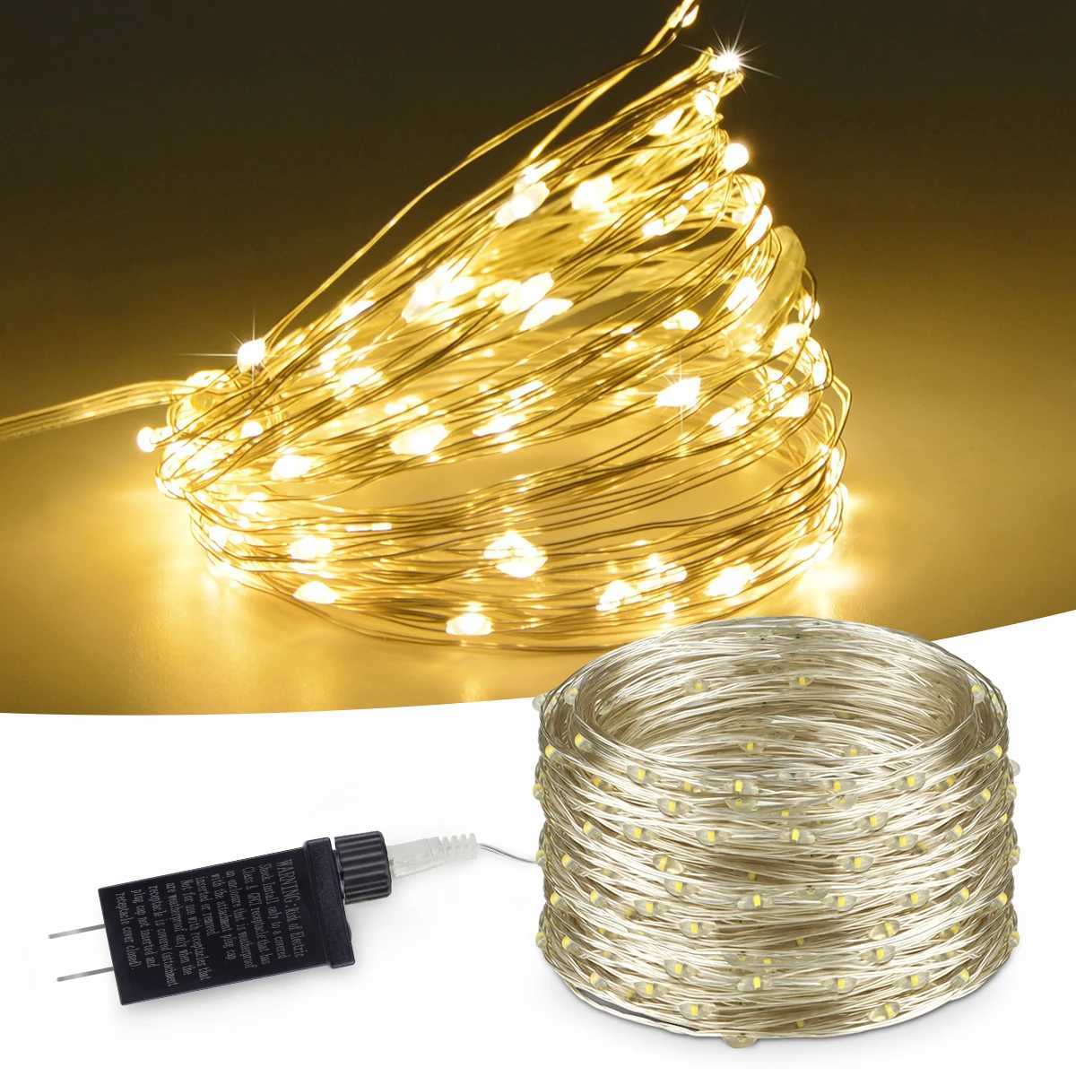 10M-100M Copper Wire Fairy String Lights Waterproof 220V 110V EU US Plug Outdoor Birthdays Party Holiday Wedding DecorationXJ250612