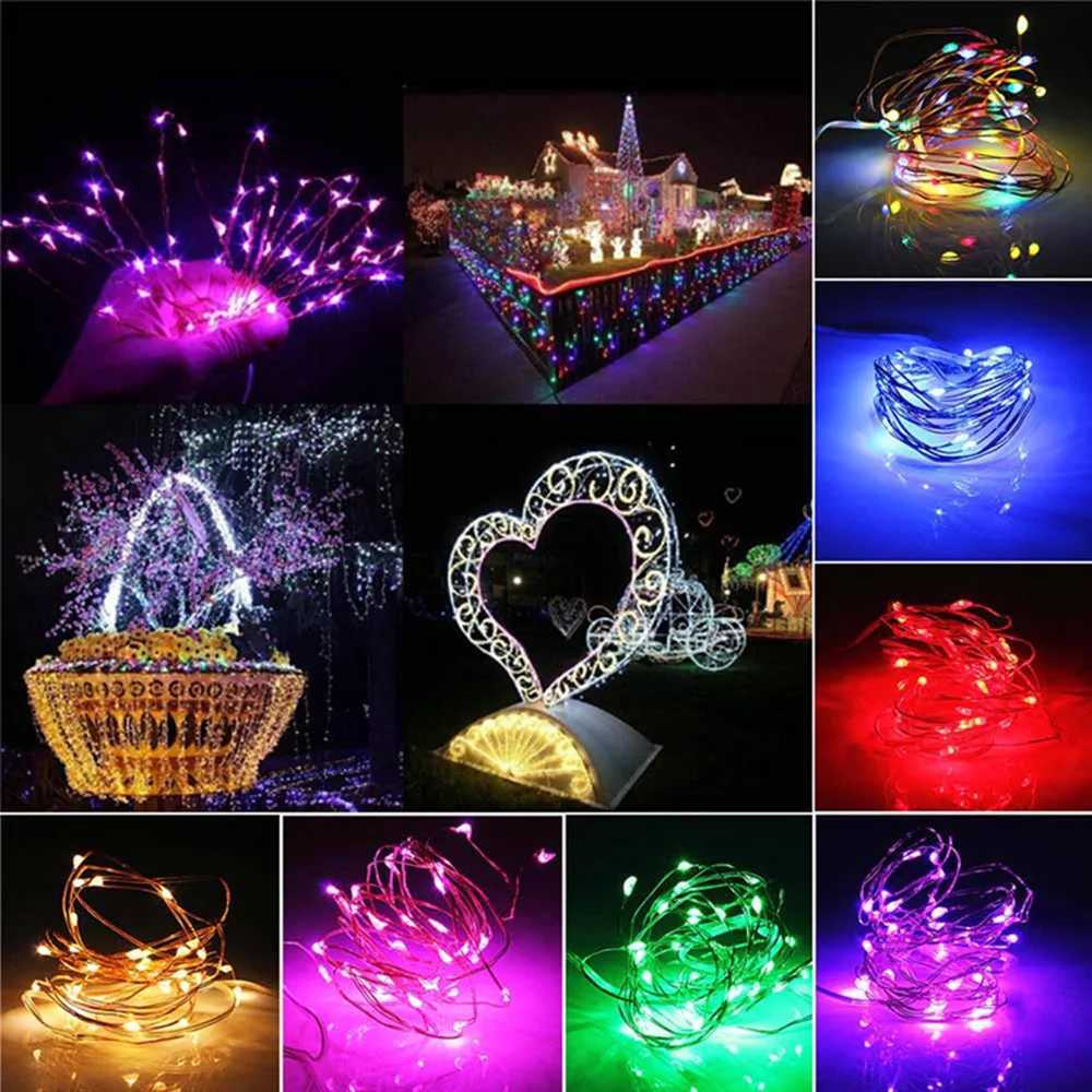 30Meter USB LED String Lights Copper Silver Wire Garland Light Waterproof Fairy Lights For Christmas Wedding Party DecorationXJ250612