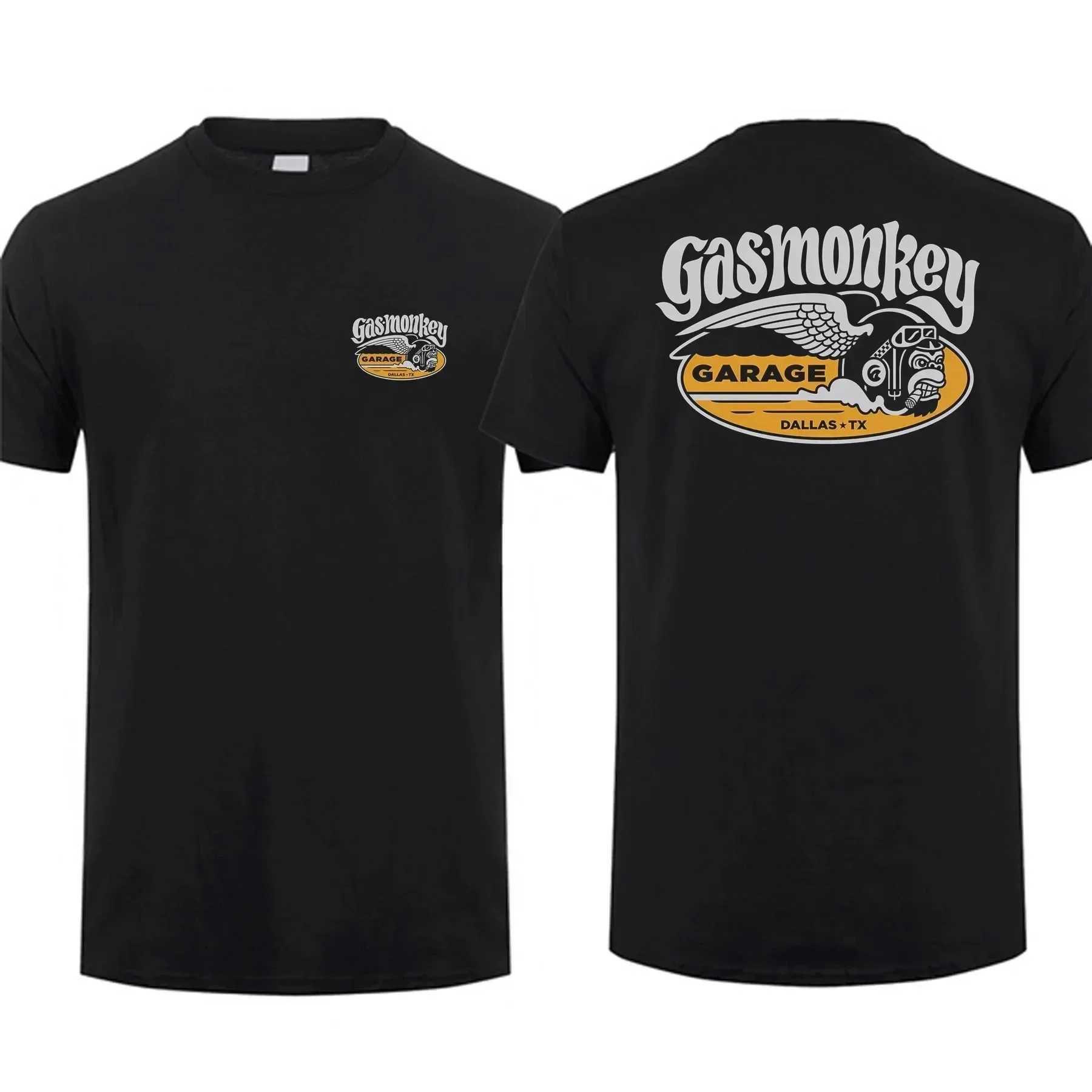 Amazing Tees Men T Shirt Casual Oversized Gas Monkeys Garage Hot Rods Circle Limited Double-sided T-shirt Male T-shirts X2506131