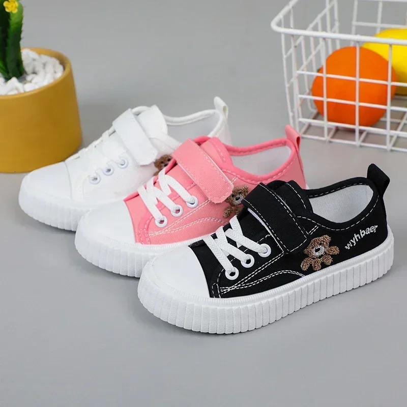 Mens and Womens Shoes Spring Childrens Canvas Shoes Little Girls Casual Board Shoes Boys Sports Small White Shoes 250613