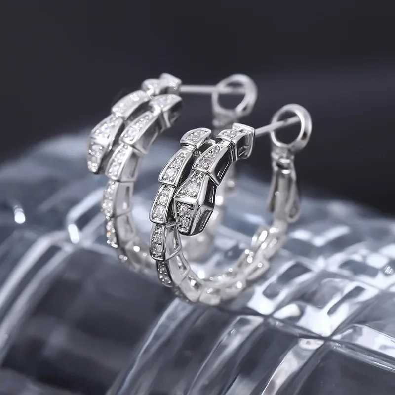 Design Sense Classic Snake Shaped Micro Set Zircon Drop Earrings Luxury Jewelry Accessories for Women at Wedding Parties V250613