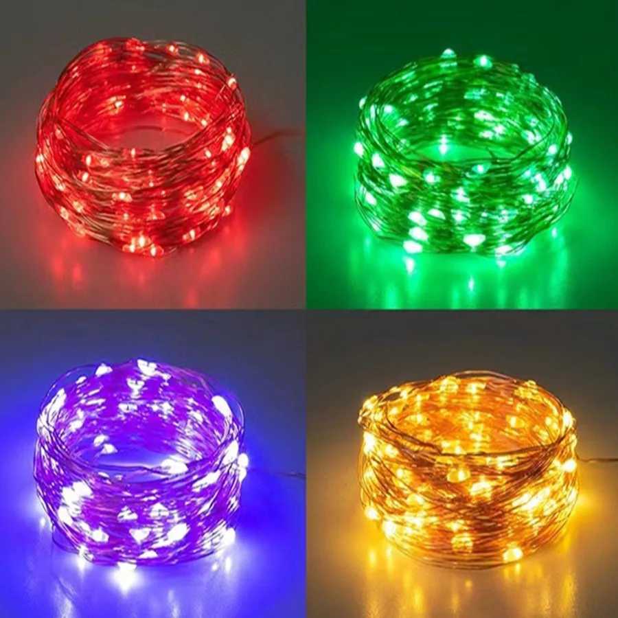 LED Fairy Lights USB Power String Lights Christmas Garland For New Year Wedding Party Tree Garden Terrace Decoration 8 Function XJ250612