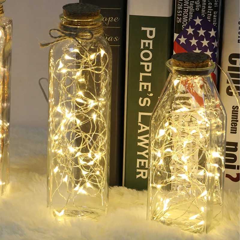 2M 5M 10M LED 3XAA Battery Operated Garland Festoon String Light Christmas Decoration 2022 for Party Wedding Holiday Fairy Light XJ250612