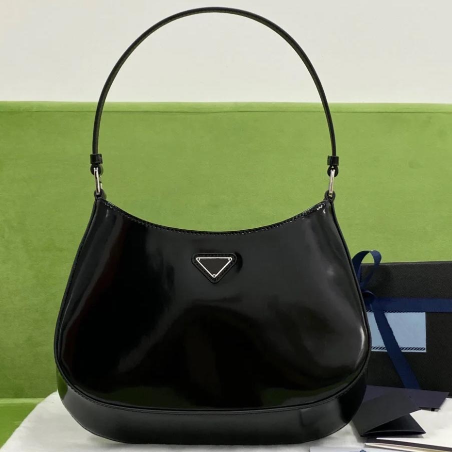 Designer Bag Shoulder Bag Tote Bag Designer Glossy Patent Leather Handbag Vintage Arc Shape Underarm Purse Fashion Small Top Handle Bag for Women