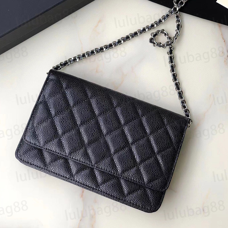 White shoulder bag crossbody designer bags classic wallet on chain caviar woc black bag simple fashion classical luxury handbag multi colors xb174