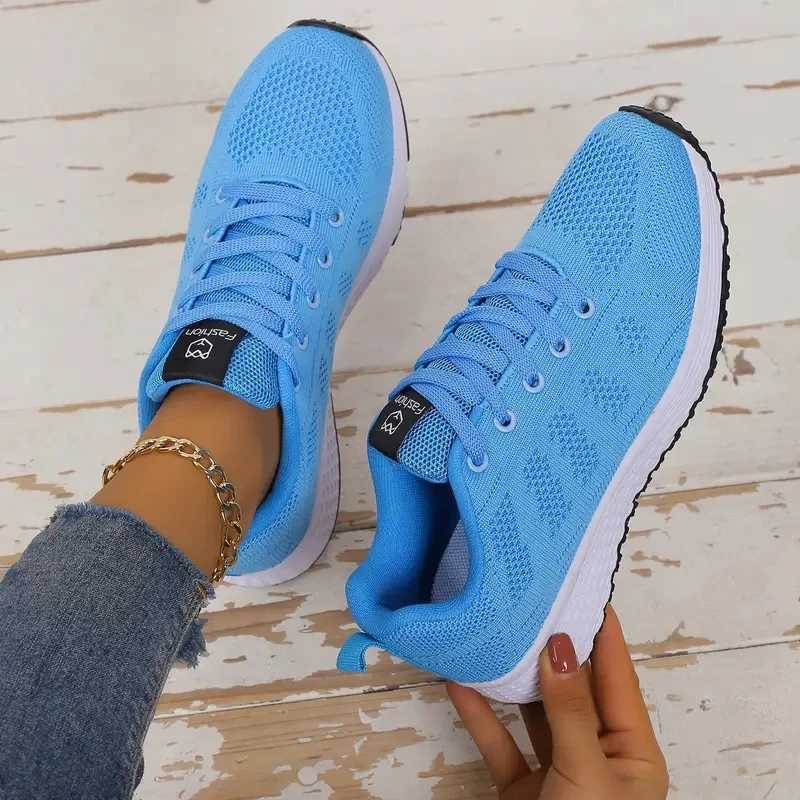 Womens Casual Flats Sports Shoes Mesh Breathable Trainers Ladies Shoes Platform Female Sneakers for Women Basket Tenis Feminino Z250613