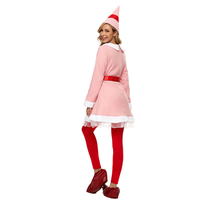 Wholesale Mascotte Costume Adult Size Elf Couple Christmas Santa Outfits Mens Elf Buddy the Elf Xmas Costume