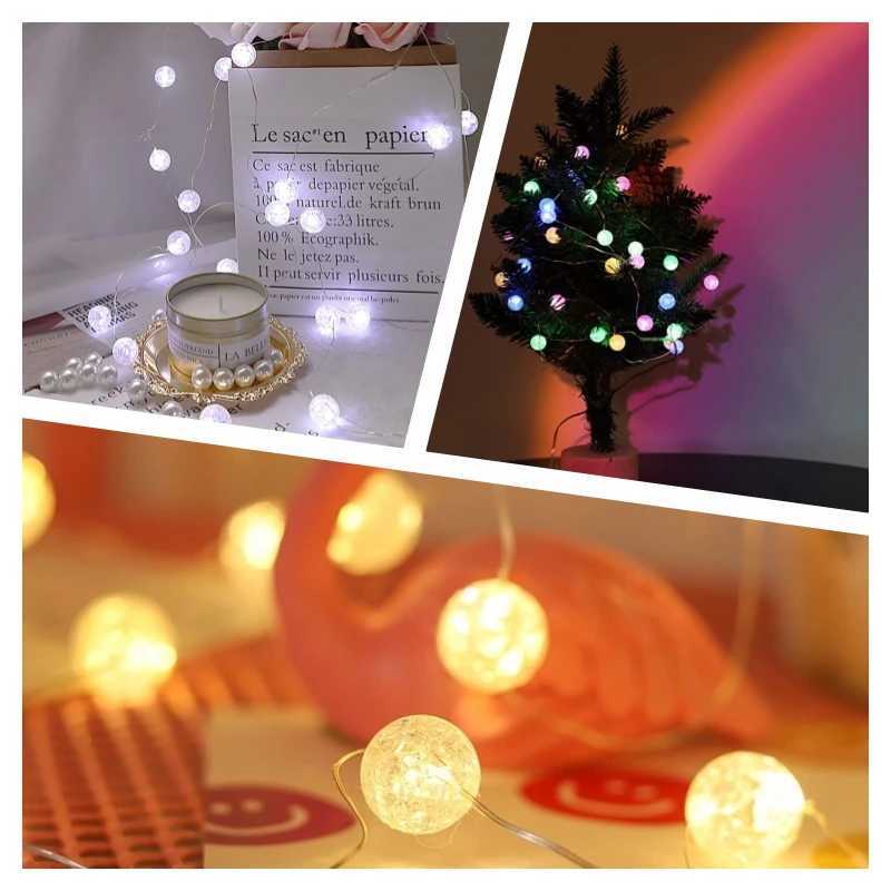 LED Lights Garland Fairy Lights String AG13 Battery-operated Garland Christmas Decoration Wedding Xmas Tree New Years Decor XJ250612