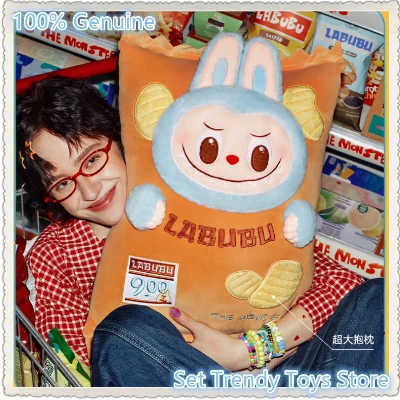New Genuine The Monsters Labubu Wackymart Series Headphone Case Potato Chip Crossbody Bag Display Box Peripheral Products Free shipping