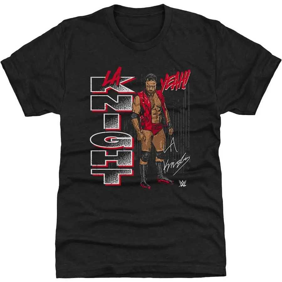 2024 Summer Mens 2D Printed Renowned Wrestler LA Knight YEAH! T-shirt Childrens Street Sports Large Size Top Z250612