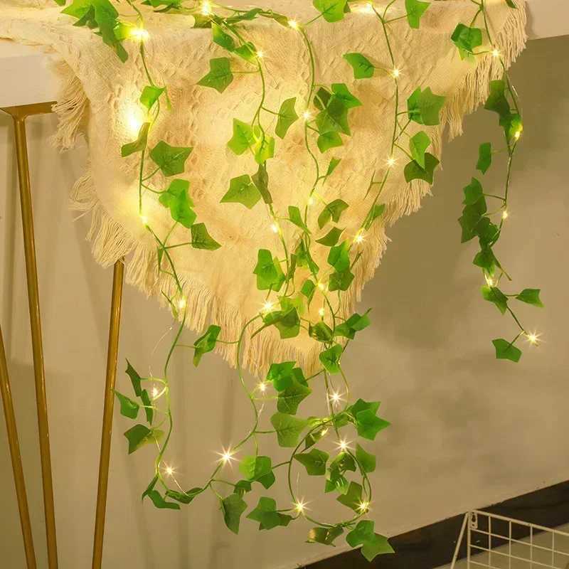 Artificial Greenery Flower Fairy String Light Battery Operated Light Indoor Garland for Bedroom Curtain Dorm Wedding DecorXJ250612