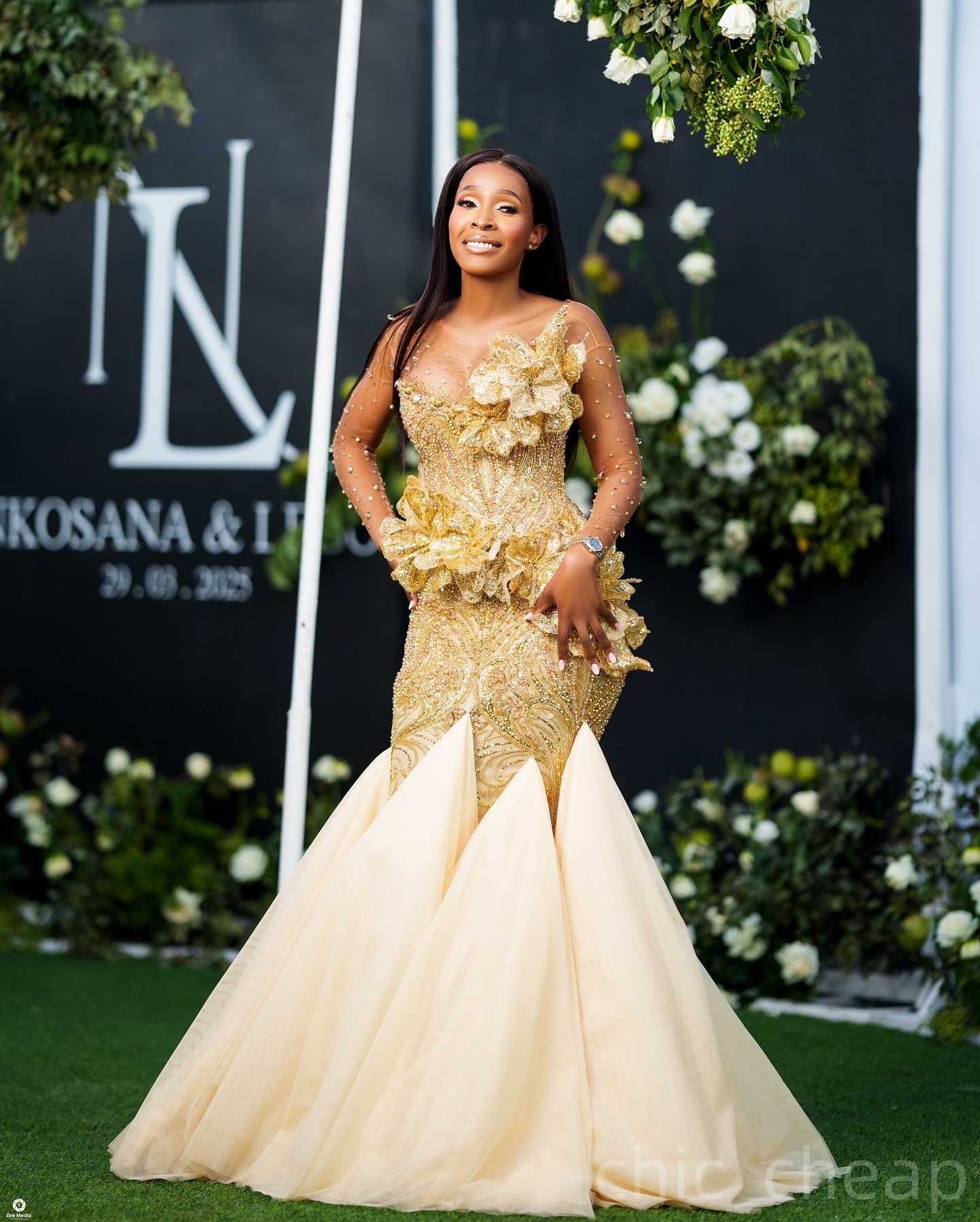 Gold Mermaid Prom Dresses 2025 Lace Crystals Sequined Flowers Evening Formal Party Second Birthday Engagement Gowns Plus Size Dress For Special Occasi