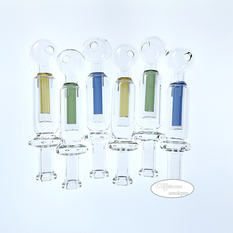 Tariff Free - Inner Color Stem Oil Burner Glass Pipe With Percolator 5 inches Length 3cm Big Bowl Head
