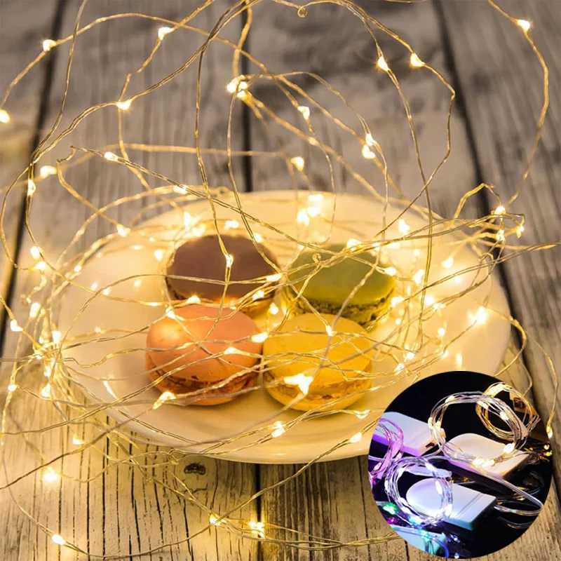 5PCS LED Fairy Lights Battery Operated 3 Modes Copper Wire String Lights for Wedding Birthday Party Gift Cake Bouquet Decor XJ250612